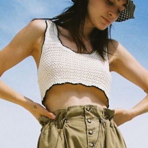 UO crochet tie crop top